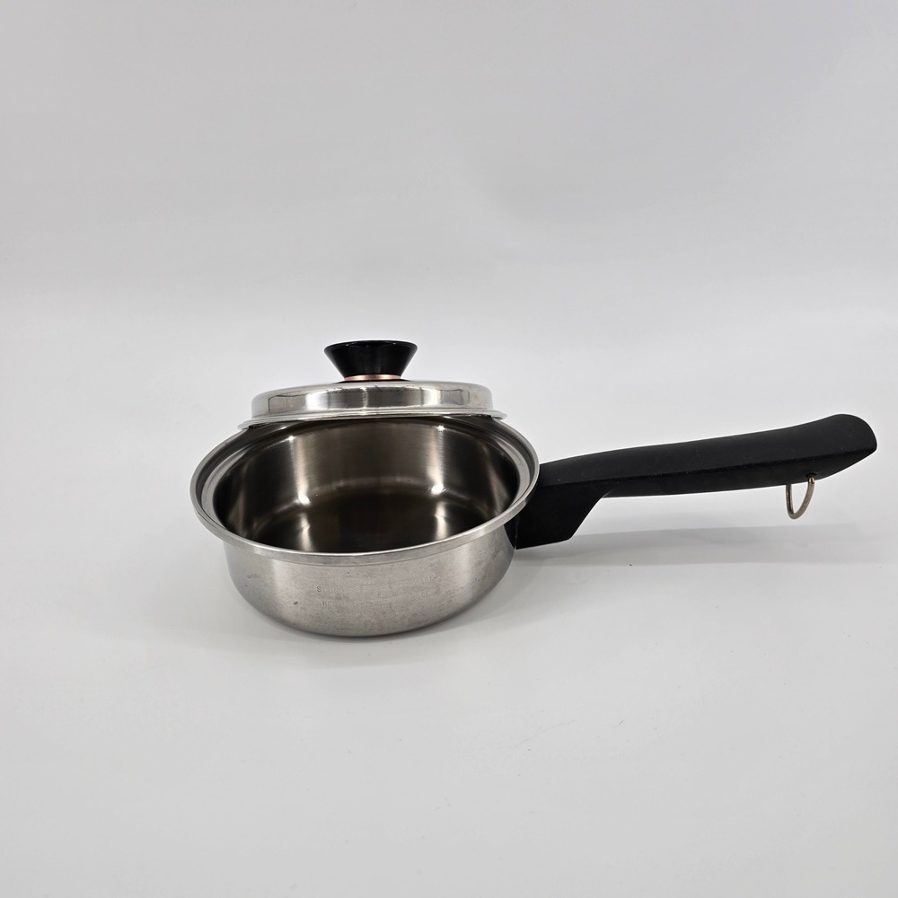 Duncan Hines Saucepan w/Lid 3-Ply 18-8 Stainless Steel Regal Ware Silver 1 Quart